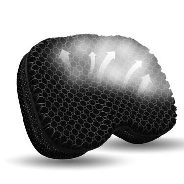 NEW-Vi Anti-Slip Kayak Seat Cushion - Waterproof Thicken Gel Boat Kayak Canoe Rowing Stadium Pad for Sit in Kayak Chair Kayak Accessories Equipment Gear for Fishing Kayak,Black