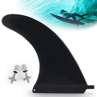 AWOLIC 9 in SUP Single Center Fin,No Tool Fin Screw,Universal Nylon Fins for Surfboards,Longboards and Stand Up Paddle Boards