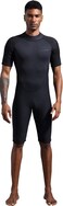 Dark Lightning Wetsuits for Men,2/2mm Shorty Wet for Men Cold Water Swimming,Mens Diving Surfing Snorkeling Kayaking Water Sports (Black,Large)