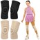 Shappy 2 Pair Figure Skating Knee Pads Dance Knee Pads Ice Skating Gel Knee Pads Cushion and Support Knee Cap Breathable Knee Support for Dancing Ice Skating Women Girl Men(Medium,Beige and Black)