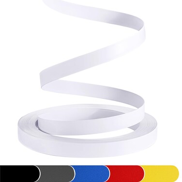 ZYJT PVC Edge Banding, 7/8" x 25ft Matt White Edge Banding Non Glued White Veneer Edging White Veneer Edge Banding for Table Cabinet Furniture Trim