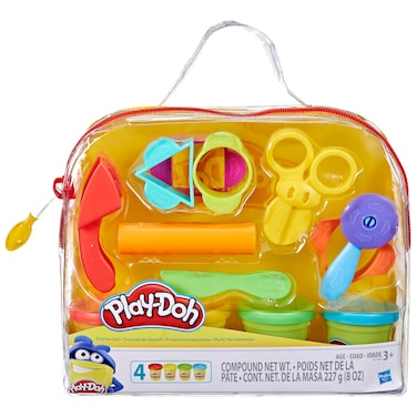 Play-Doh Starter Set 9-Piece Kit with Storage Tote &amp; 4 Modeling Compound Cans, Arts and Crafts Toys for Kids 3 Years &amp; Up, Preschool Toys
