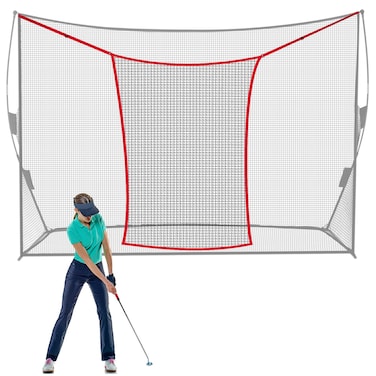 Simgoing Golf Practice Net Extender Golf Net Attachment for 7 ft or 10 ft Golf Baseball Softball Nets High Impact Chipping Hitting Target Net Extension to Protect Your Golf Practice Net(4 x 6 ft)