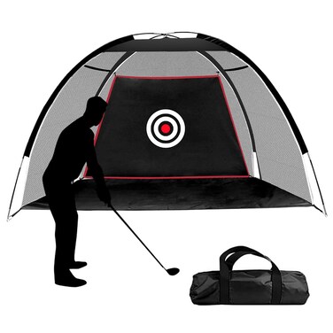ASENVER Black Golf Nets for Backyard Golf Practice Net Golf Hitting Net Training Aids with Target Cloth and Carrying Bag (6.6 FT)