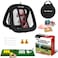 DuraRange Foldable Golf Chipping Net Set - Ultimate Target Training Chip Aids &amp; Golf Gift - Includes 2 Hitting Mats, 6 Real Practice Balls, 6 Foam Balls - Black