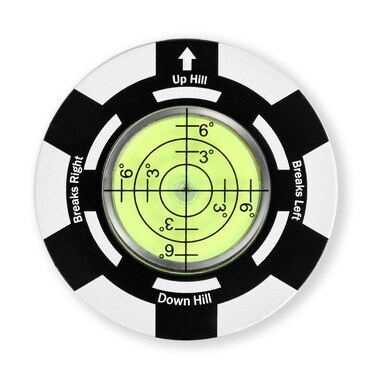 JIUYIBC Golf Putt Green Reader, Magnetic Aluminum Alloy Round Bubble Level, High Precision Reader, Golf Putting Aid, Golf Accessories for Men Gift 45MM