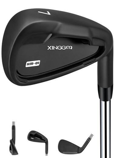 XINGGM XM-01 Individual Golf Irons or Golf Irons Set - Premium Men Golf Club Iron with Steel Shaft for Right Hand Golfers Stiff Flex (#7 Iron Single)