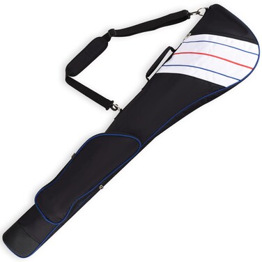 Golf Lightweight Carry Bag Foldable Sunday Bag Small Travel Bag for Driving Range,Practice Thick and Tough Clubs Case Multi Colors (Black &amp; Stripes)