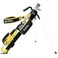 AZSJNAZ Sunday Golf Lightweight Stand Carry Bag with Padded Strap, Pitch &amp;Putt, Practice Driving Range Par 3 &amp; Executive Courses for Men &amp; Women&ndash;31.5 inches Tall (Black Yellow White)