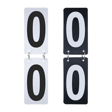 GOGO 2 Sets Tennis Score Keepers, 2.5 x 5 Inch, Black &amp; White Number 0-9 Double Sides