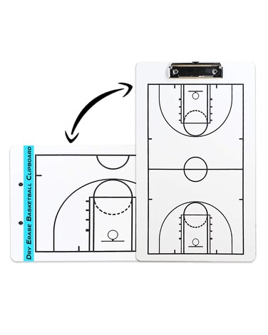 Oythiem Basketball Coaching Board Double-Sided, Basketball Clipboard for Coaches, Basketball Dry Erase Board for Coaches, Basketball Whiteboard Tactical Play Board (1 Pack)