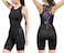 Santic Women's Triathlon Suit Tri-Suit with Padded One-Piece Sleeveless Swimsuit Quick-Dry Back Zipper （Black-Purple,S）