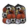Labreccos Heavy Duty Mesh Ball Bag, Sports Equipment Storage Organizer Hold for Soccer, Basketball, Volleyball,Football, BaseBall and Swimming Gears with Adjustable Strap (Black-2Pack)