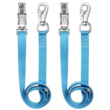 MIYABALA Cross Ties for Horse,Heavy Duty Nylon Horse Trailer Tie with Strong Panic Snap and Bull Snap,Adjustable Length from 45.2" to 78.7",Professional Horse Supplies (Blue)&hellip;