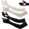 Yahenda 2 Pairs UV Long Sun Protection Driving Gloves UPF 50+ Touchscreen Arm Adjustable Women Sunscreen Gloves for Outdoor (Black, White)