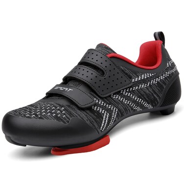 ULTIANT Cycling Shoes Mens Womens Compatible with Peloton Indoor Riding Shoes Road Bicycle Shoes with Look SPD SL Delta Cleats Outdoor Pedal Bike Shoes(Black,37)