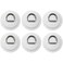 UOIENRT 6 Pack Stainless Steel D-Ring Patch Kayak Rope Fixing Buckles for PVC Inflatable Boat Canoe Surfboard (White)