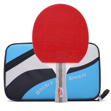DOUBLE FISH Ping Pong Paddle,Performance Table Tennis Racket,Training Wooden Table Tennis Racket,Ping Pong Paddles for Beginners with Carry Storage Case - All-Types Players
