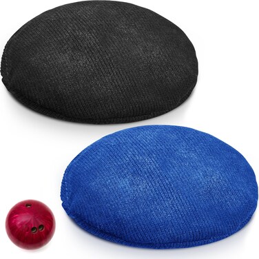 Lewtemi 2 Pieces Bowling Rosin Grip Bag Powder Bowling Grip Sack for Drying Hands Golf Accessories (Black, Dark Blue)