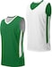 Youth Boys Reversible Mesh Performance Athletic Basketball Jerseys Blank Team Uniforms for Sports Scrimmage (Green/White, Youth Large)