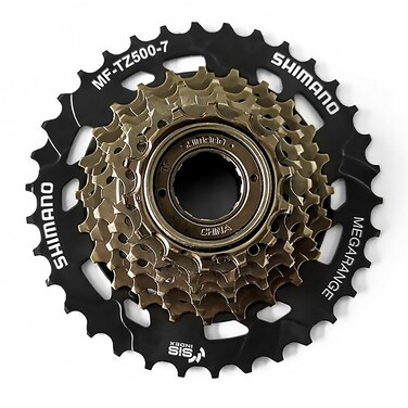 RainFlowwer 7 Speed Bike Freewheel, MF-TZ500-7 Bicycle Freewheel14-34T Multiple Freewheel Cycling Replacement Part