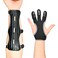 FENJANER Archery Finger Tab Gloves Arm Guard Adjustable Strap Wrist Guard Arrow Bag Hip Arrow Quiver for Hunting Target Accessories (1 X Arm Guard and 1 X Archery Glove)