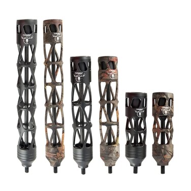 ZSHJGJR Archery Bow Stabilizer Aluminum Alloy, Shock Absorber, 5 Inch 8 Inch 11 Inch, Bow Stabilizer Vibration Damper, All-CNC Aluminum Machined for Compound Bow Accessories (Black, 5 Inch)