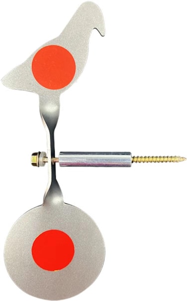 Wingswinmax Bigger Bird Spinner Air Gun Target 19.3cm/7.6" Slingshot Target 360&deg; Rotating Screwed-Type Steel OR Stainless Steel Plinking Target Bird BB Air Gun Target (Silver Stainess Steel 2mm)