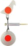 Wingswinmax Bigger Bird Spinner Air Gun Target 19.3cm/7.6" Slingshot Target 360&deg; Rotating Screwed-Type Steel OR Stainless Steel Plinking Target Bird BB Air Gun Target (Silver Stainess Steel 2mm)