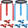 Junkin 6 Players Flag Football Sets Adjustable Flag Football Belts and Flags for Youths Kids Teens Adults Players Sports Team(Red, Blue)