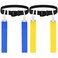 DkOvn Flag Football Belt, 2/4/10/14pcs Adjustable Flag Football Belt with Belt and Flags, for Kids, Youths, Adults(2pcs, 1 Blue+1 Yellow)