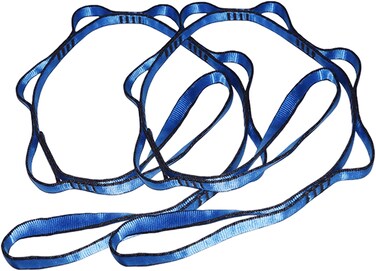 2Pcs 22KN Strong Climbing Strap Daisy Chain Nylon Daisy Chain Adjustable Strap Rope ，Length 110/150/180cmYoga Extend Belt (Blue, 1.8m)