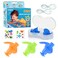 Hearprotek 3 Pairs Swimming Ear Plugs for Kids, Soft Silicone Reusable Waterproof Earplugs for Toddlers Bathing Swimming and Other Water Sports(Blue/Orange/Green)