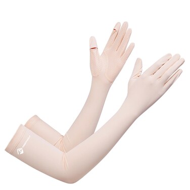 XuoAz Summer-UV-Sun-Protection Gloves Long Driving-Gloves Sunblock Non Slip Full Finger Outdoor Arm Gloves for Women Cycling