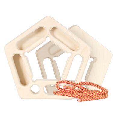 EVERYMATE Wood Hangboard Climbing Holds Penta Finger Strengthener Double Side Hang Board for Climbing Non-Slip Climbing Holds for Pull Up, Home Training, Rock Climbing Training