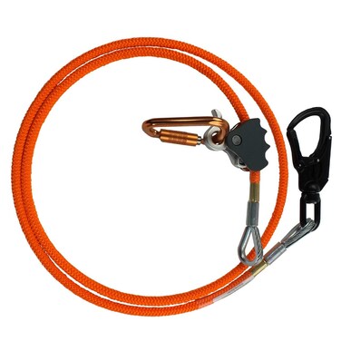 ProClimb Flip Line Kit w/Better Grab Adjuster &amp; Aluminum Swivel - 1/2 inch (8 feet - 15 feet) Great As Arborist Equipment Or Chainsaw Lanyard Works