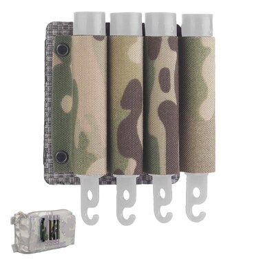 BShasrlim Tactical Glow Stick Organizer - Chem Light Holder for Glow Sticks - Chem Light Holders for Molle Tactical Undershirts, Ideal for Camping, Fishing, and Hunting (CP)