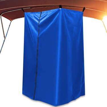 Boats Privacy Curtain Boat Changing Room with Bag Portable Privacy Tent Easy Up Pontoon Boat Enclosure Privacy Partition for Pontoons Boat Hanging Tent 27" W x 30" D x 72" H (Blue)