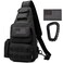 Novemkada Tactical Shoulder Bag - 1000D Molle Military Backpack Outdoor Daypack Chest Pack (Black)