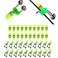 GRANDBUY 20 pcs Fishing Bells Clips with LED Light Night Sea Fishing Rod LED Light Clip with Twin Bells Ring Fishing Bite Alarm Indicator On Fishing Rod Green Light (20 Pcs Fishing Bells Light)