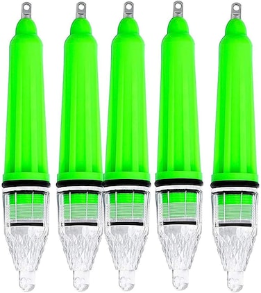 5pcs Fishing LED Underwater Light Super Waterproof Flashing Night Lamp Deep Drop Attractive Light Attracting Bait Lure 6.7inch(Multicolor)