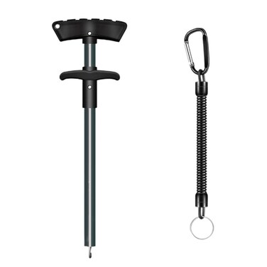 Fish Hook Remover Tool, Fishing Pliers Hook Remover Aluminum Fishing Hook Remover Dehooker 10 inches with Lanyard, Gunmetal Grey