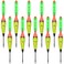 10 Pieces EVA Foam Fishing Floats Without Fishing Glow Sticks, Night Lighted Fishing Bobbers Slip Floats with Glowing Stick Tubes for Fishing (10 g)