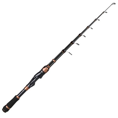 PLUSINNO Fishing Rod and Reel Combos, Bronze Warrior Toray 24-Ton Carbon Matrix Telescopic Fishing Rod (ONLY Fishing Rod (not Include Reel), 2.4M 7.87FT)