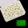 FUSIGO Fishing Glow Beads Assorted, 100pcs Luminous Fishing Beads Oval Plastic Beads Glow in Dark Fish Attractants Beads for Rigging Tackle (100pcs white)