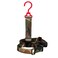 SAMSFX Fishing Wader Boot Hanger, Adjustable Strap for Storage Drying, Metal Hooks and Color Optional (Red Plastic Hook &amp; Camo Webbing)