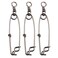 JSHANMEI Long line Snap Clips Stainless Steel Longline Branch Hanger Snap Swivels Float Line Tuna Clip Fishing Accessories (4inch-3pcs)