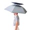 Luwint Double Layer Umbrella Hat Headwear 36&#39;&#39; Diameter Oversized Folding Adjustable Hands Free UV Wind Rain Protection - Fishing Gardening in Outdoor Recreation (Silver)