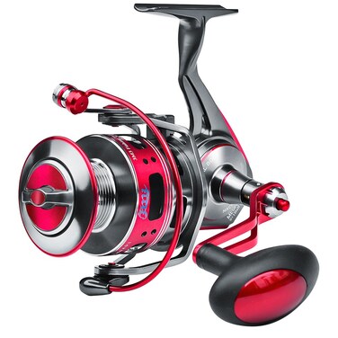 Fishing Reels Spinning Reel - Full Metal Fishing Reel Aluminum Spool Ocean Big Game Carp Saltwater Fishing Spinning Reels Red 6000