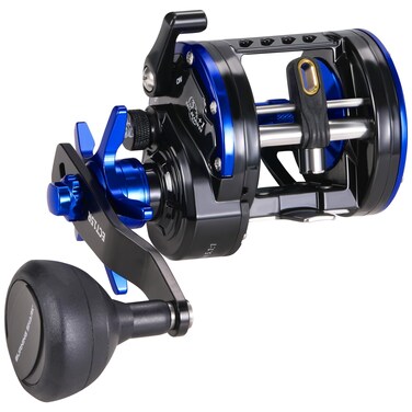 Burning Shark Fishing Reel Round Baitcasting Reel, Saltwater Inshore Surf Trolling Reel, Conventional Reel for Catfish, Musky, Bass, Pike -ECT15R